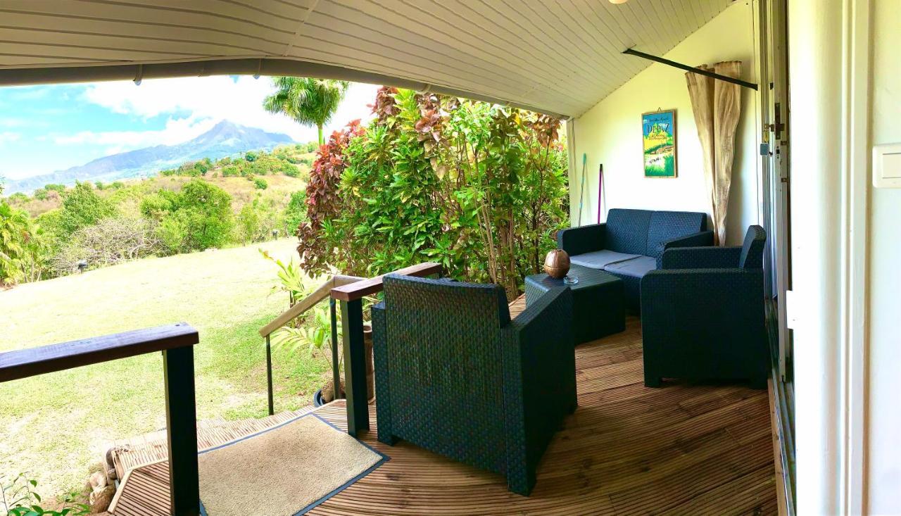 Lodge Colibris Piscine Privee Vue Panoramique Mer Et Montagne Pelee , 500 M Plage Dans Un Parc , Calme Assure Ideal Pour Decouvrir Le Nord Caraibes لو كاربيت المظهر الخارجي الصورة